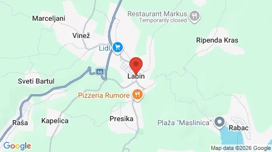 Houses for rent i Labin - kort over placeringen