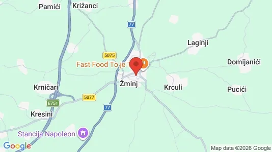 Houses for rent i Žminj - kort over placeringen
