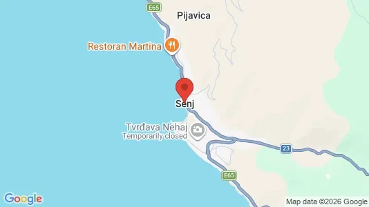 Apartments for rent i Senj - kort over placeringen