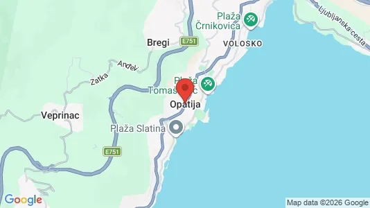 Apartments for rent i Opatija - kort over placeringen
