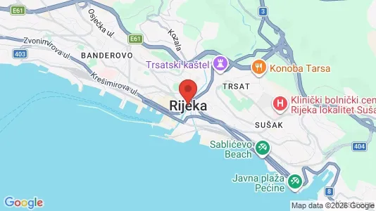 Houses for rent i Rijeka - kort over placeringen