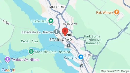 Houses for rent i Šibenik - kort over placeringen