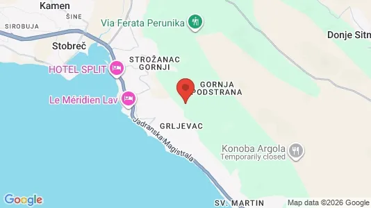Apartments for rent i Podstrana - kort over placeringen