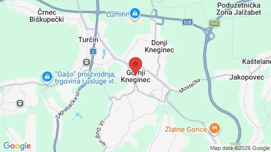 Apartments for rent i Gornji Kneginec - kort over placeringen