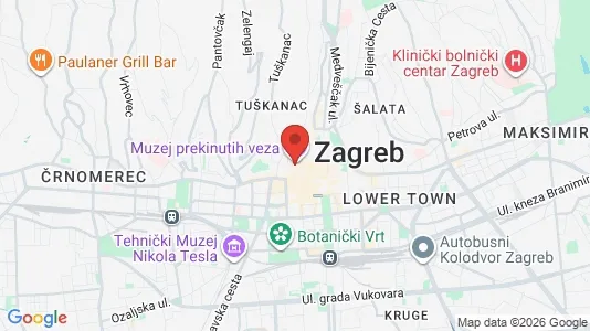 Apartments for rent i Zagreb Gornji Grad-Medveščak - kort over placeringen