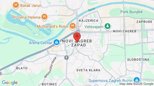 Apartments for rent i Zagreb Novi Zagreb-zapad - kort over placeringen