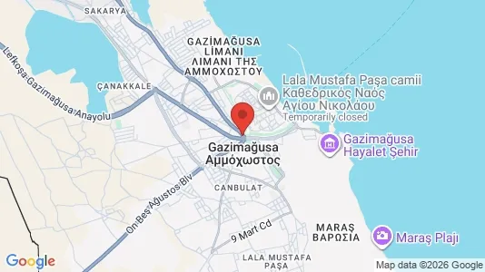 Apartments for rent i Famagusta - kort over placeringen