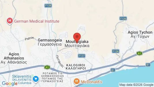 Apartments for rent i Mouttagiaka Touristiki Periochi - kort over placeringen