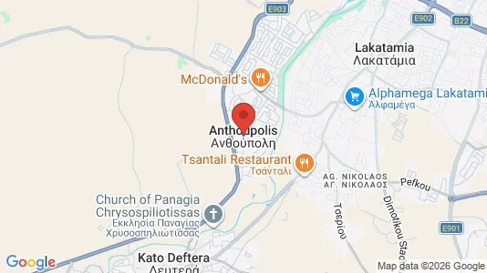 Apartments for rent i Synoikismos Anthoupolis - kort over placeringen