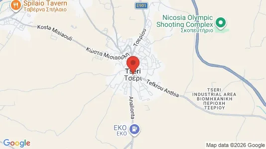 Apartments for rent i Tseri - kort over placeringen