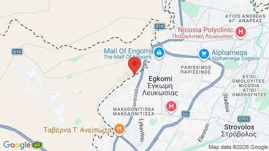 Apartments for rent i Nicosia Lakatameia - kort over placeringen