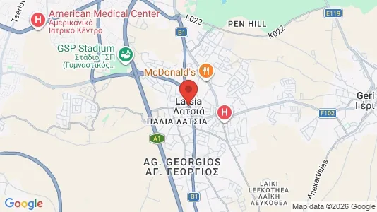 Apartments for rent i Nicosia Latsia - kort over placeringen