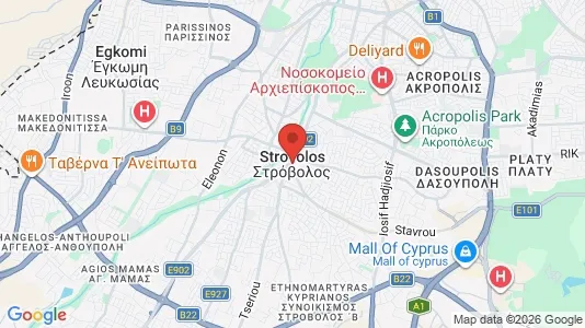 Apartments for rent i Nicosia Strovolos - kort over placeringen
