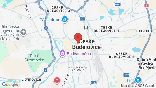 Apartments for rent i České Budějovice - kort over placeringen