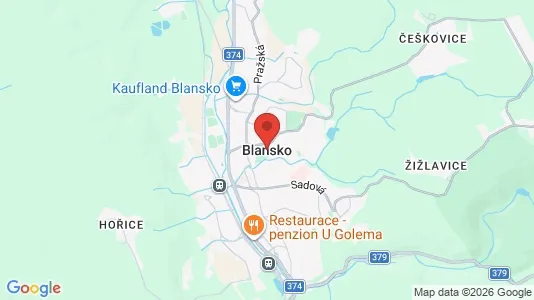 Apartments for rent i Blansko - kort over placeringen