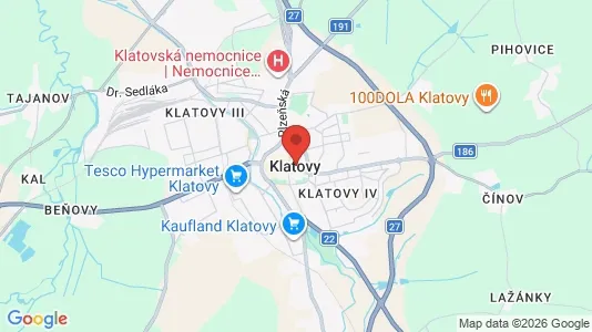 Apartments for rent i Klatovy - kort over placeringen