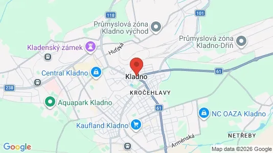 Apartments for rent i Kladno - kort over placeringen