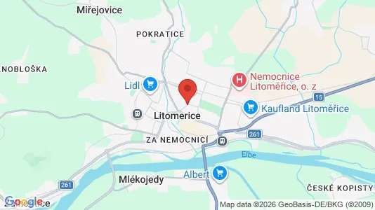 Apartments for rent i Litoměřice - kort over placeringen
