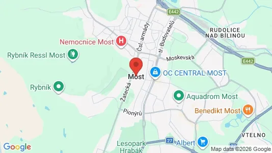 Apartments for rent i Most - kort over placeringen