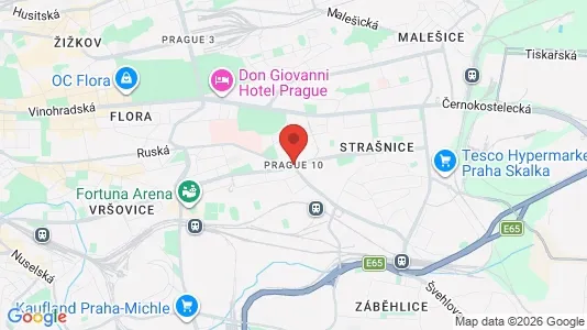 Apartments for rent i Prague 10 - kort over placeringen