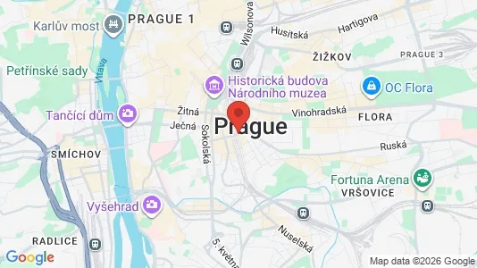 Apartments for rent i Prague 2 - kort over placeringen