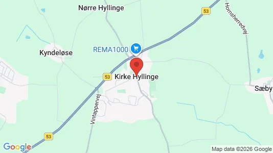 Houses for rent i Kirke Hyllinge - kort over placeringen