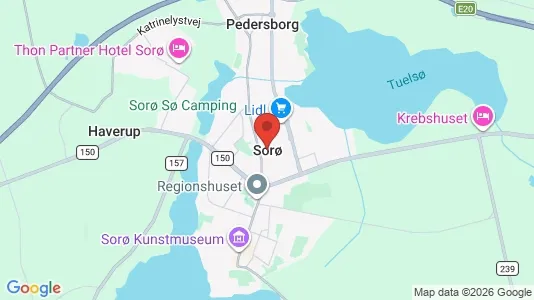 Houses for rent i Sorø - kort over placeringen
