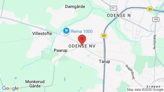 Houses for rent i Odense NV - kort over placeringen