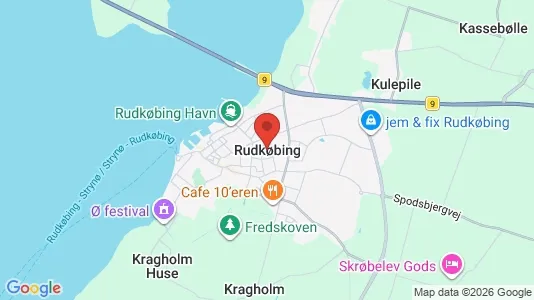 Apartments for rent i Rudkøbing - kort over placeringen