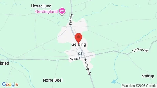 Apartments for rent i Gørding - kort over placeringen