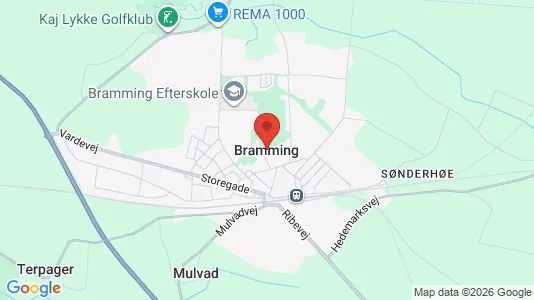Apartments for rent i Bramming - kort over placeringen