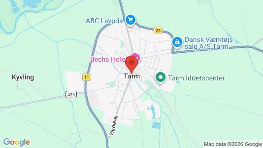 Apartments for rent i Tarm - kort over placeringen