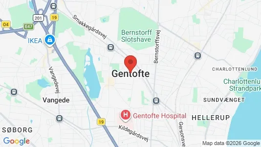 Houses for rent i Gentofte - kort over placeringen