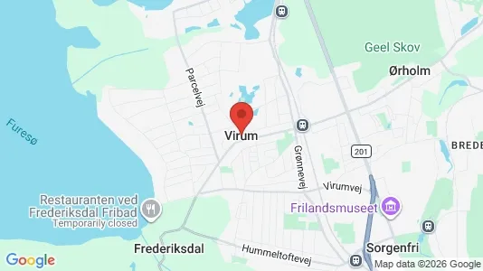 Rooms for rent i Virum - kort over placeringen