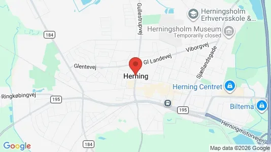Apartments for rent i Herning - kort over placeringen