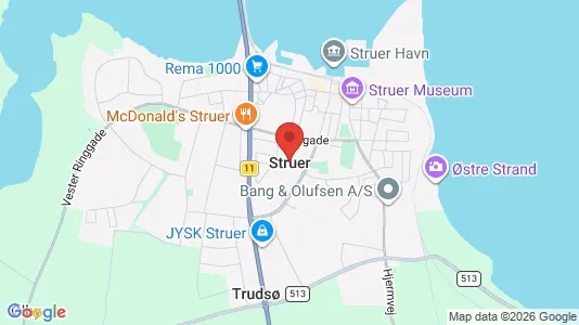Apartments for rent i Struer - kort over placeringen