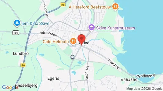 Apartments for rent i Skive - kort over placeringen