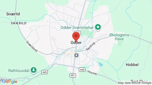 Apartments for rent i Odder - kort over placeringen