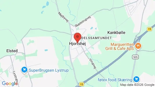 Houses for rent i Hjortshøj - kort over placeringen