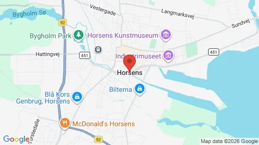 Apartments for rent i Horsens - kort over placeringen