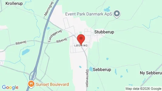 Houses for rent i Løsning - kort over placeringen