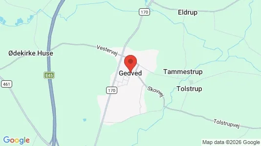 Houses for rent i Gedved - kort over placeringen