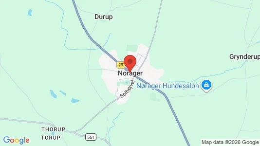 Houses for rent i Nørager - kort over placeringen
