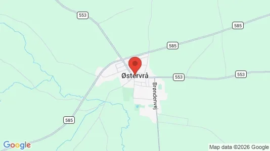 Houses for rent i Østervrå - kort over placeringen