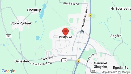 Houses for rent i Ølstykke - kort over placeringen