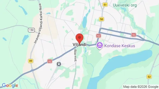Apartments for rent i Viljandi - kort over placeringen