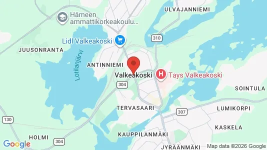 Apartments for rent i Valkeakoski - kort over placeringen
