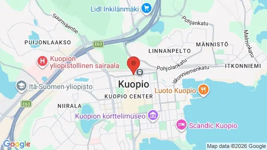 Houses for rent i Kuopio - kort over placeringen