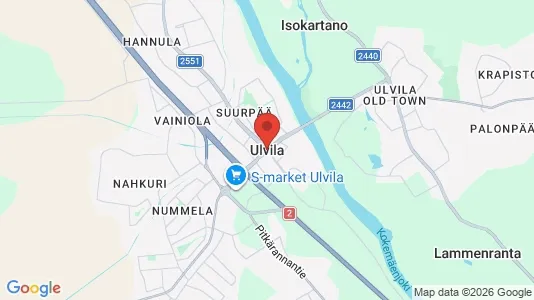 Houses for rent i Ulvila - kort over placeringen