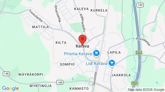 Apartments for rent i Kerava - kort over placeringen
